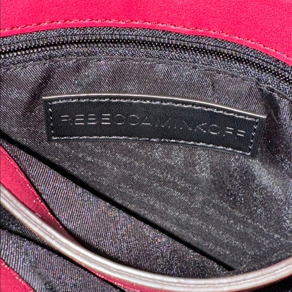 Rebecca Minkoff Bag Midnighter Red Leather Studded Shoulder Bag - Picture 12 of 17